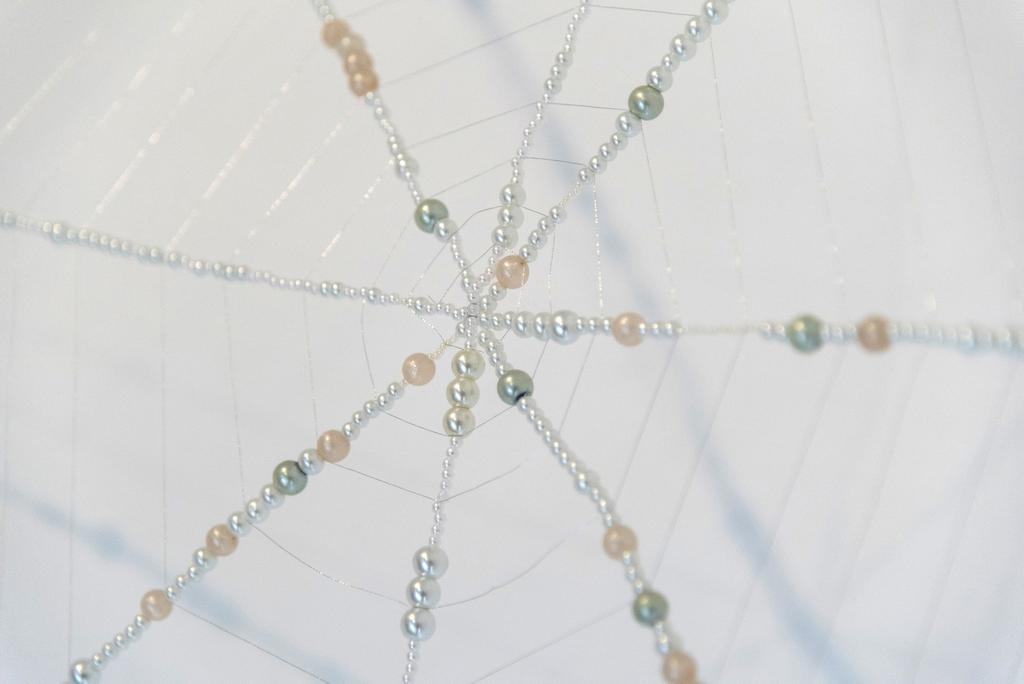 12-2018-Spider_web-Installation-cord_silver_thread_beads_pearl_-130x100_cm.jpg
